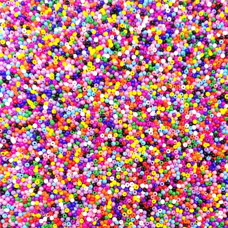 1000/2000 pz 2mm Perline di Vetro Ceco FAI DA TE Mestiere Colorato Mini Perline Sparse Braccialetto FAI DA TE per la Creazione di Gioielli accessori