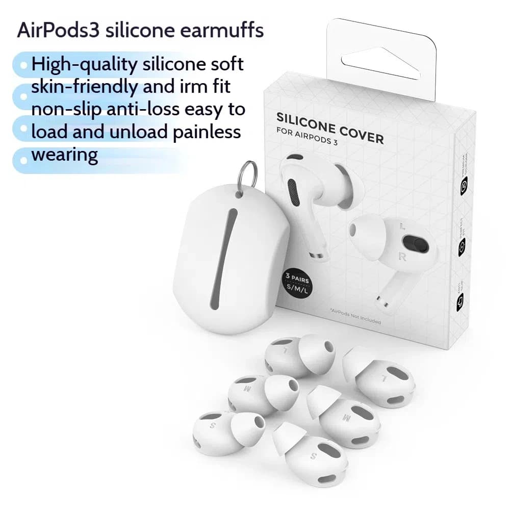 Bluetooth Wireless AirPods 3 In Ear Silicone Soundproof Headphones Tips for Environmental Protection Flat Installation