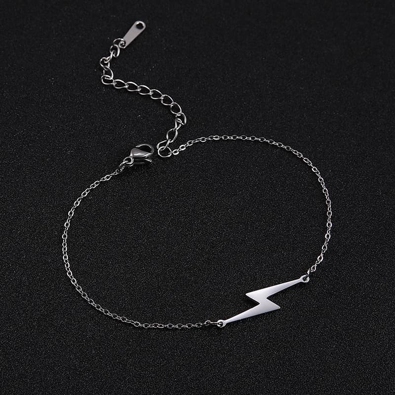 Braccialetto con ciondolo Lightning bracciale in acciaio inossidabile per donna moda semplice gioielli a mano per amante regalo per la festa nuziale