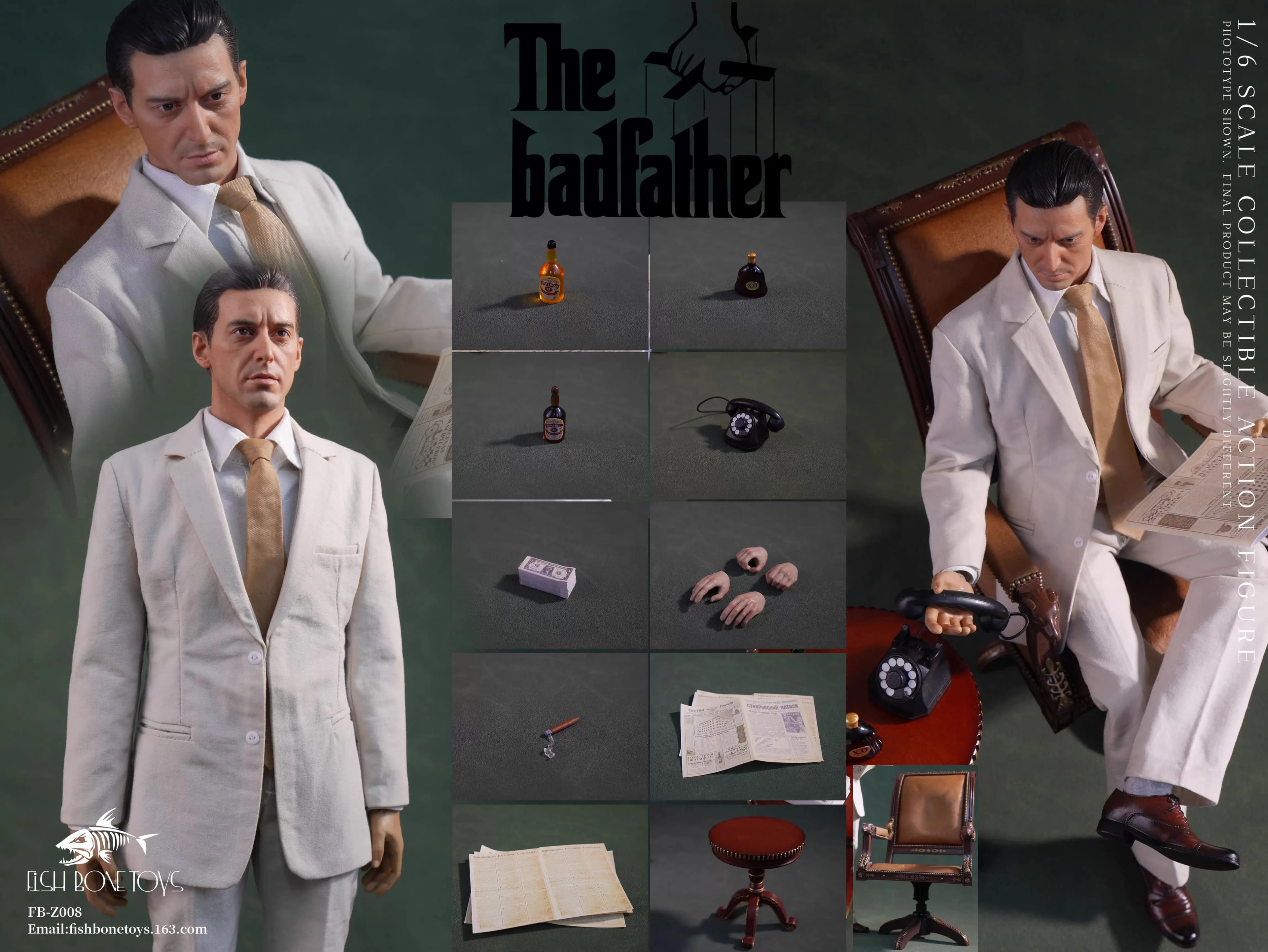FISH BONETOYS 1/6 FB-Z008 Young Al Pacino Attore Action Figure 12 pollici Collezione flessibile Doll