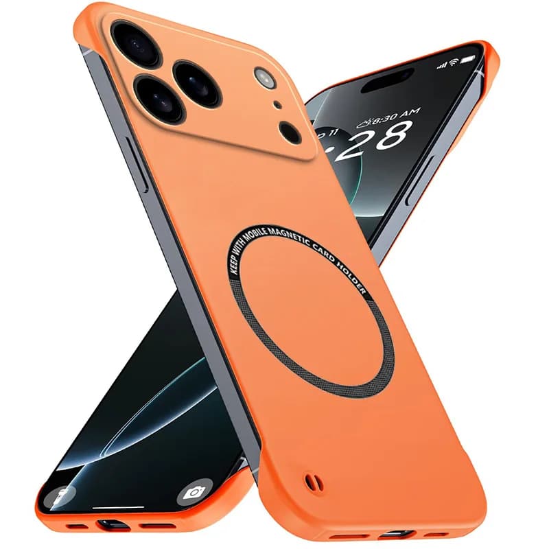Custodia Magnetica Sottile per iPhone 17 Pro Max Air, Senza Cornice, Opaca, Anti-Graffio, in PC Rigido, Cover Antiurto Armor per iPhone Air 17 Pro