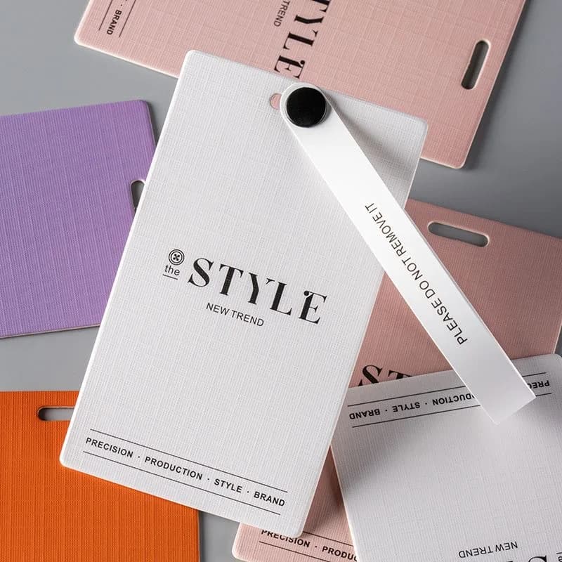 1000 pezzi Etichette di carta personalizzate Etichetta di carta marrone semplice con etichette con manico Spessore 700 g Forniture per carte scolastiche per ufficio 25101102
