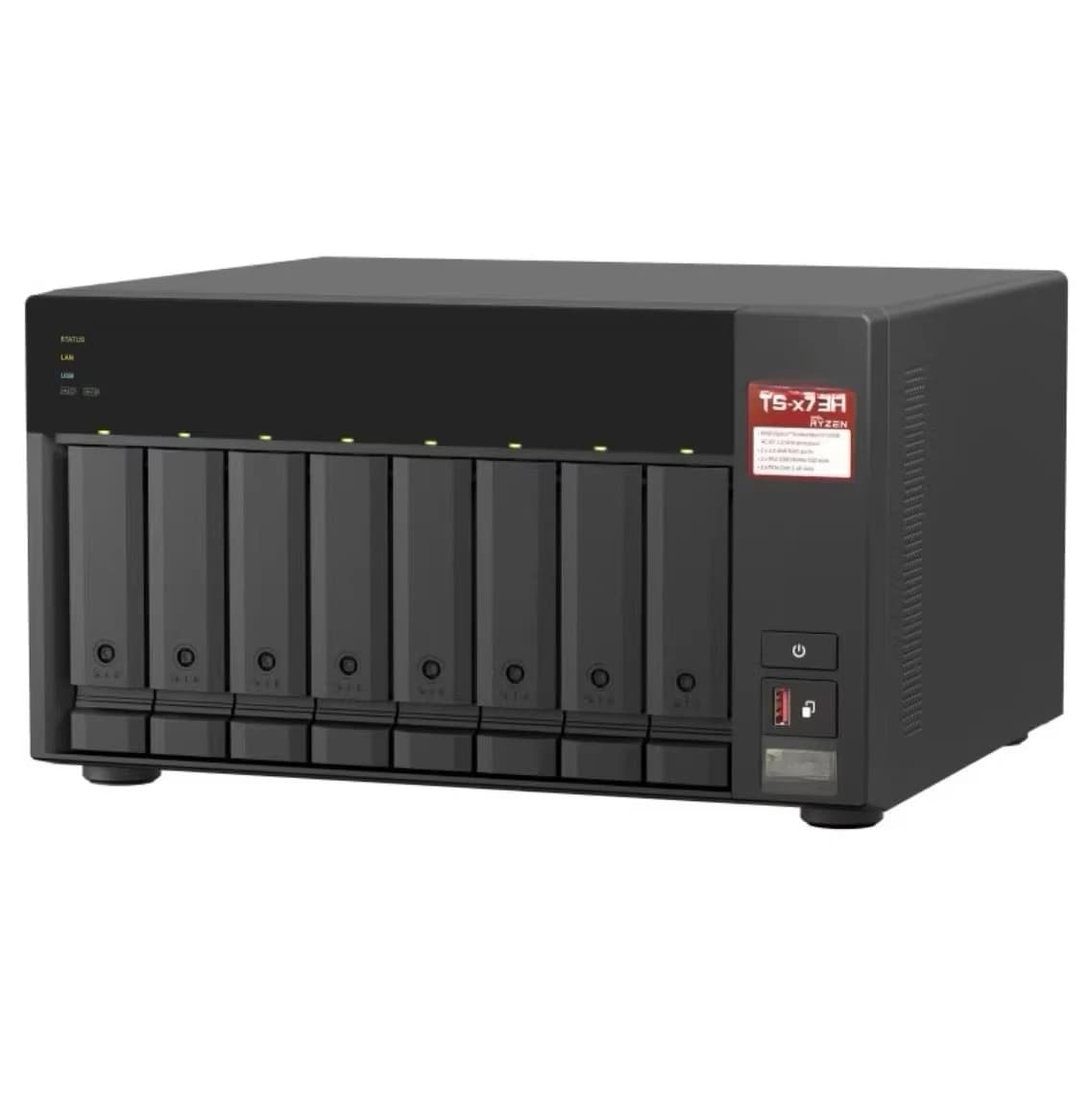 Server NAS ad Alte Prestazioni Qnap Ts-873a-16g con 8 Bay 10 GB per Archiviazione in Rete