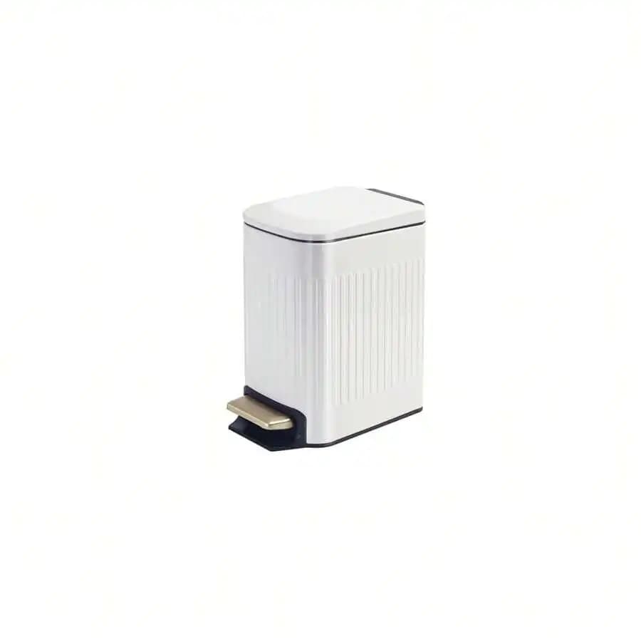 Slim Stainless Steel Trash Can With Lid And Foot Pedal, 1.6 Gallon Narrow Wastebasket For Bathroom Bedroom Office