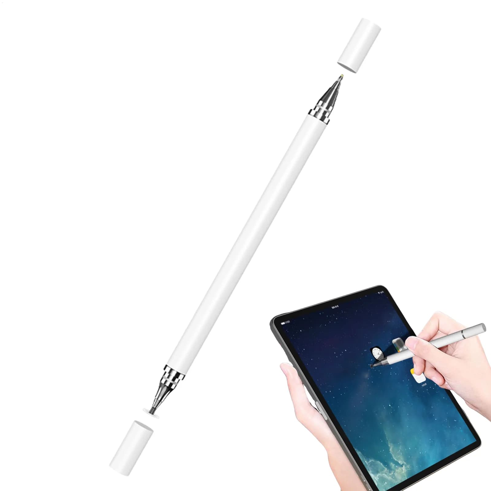 Penna stilo universale 2 in 1 per tablet, accessori per telefoni cellulari, penna touch per schermo capacitivo per disegno su tablet, alta precisione