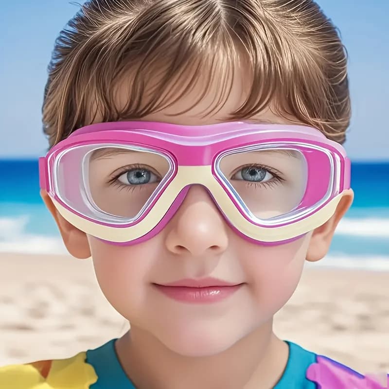 Comfort Silicone Anti-Fog Kids Swimming Goggles Large Frame Protective Eyewear Boys Girls Pool Beach Training Use