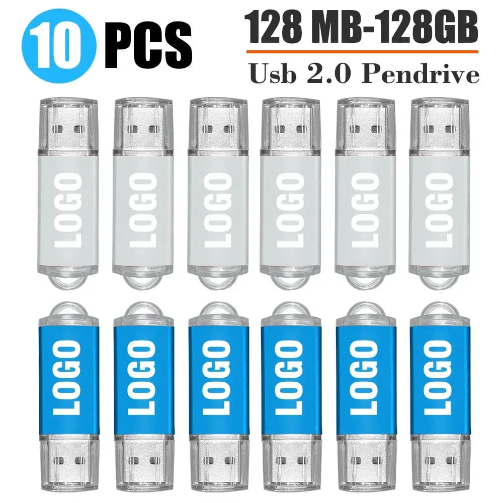Chiavetta USB da 2 GB Confezione da 10 Chiavette USB da 4 GB Memory Stick Girevole Chiavette da 8 GB Chiavetta USB 2.0 per archiviazione data Verde