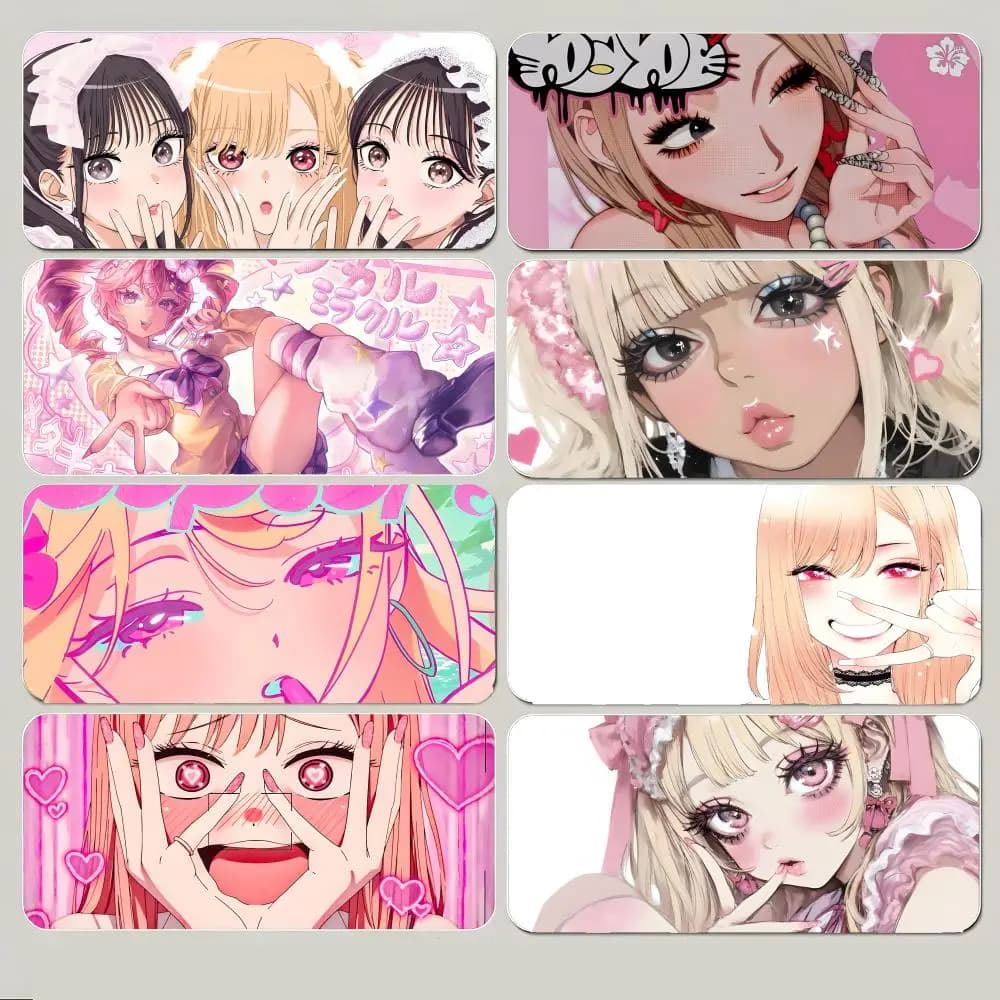 Trendy Gyaru-s Mouse Pad Large Gaming Mousepad with Thick Stitched Edge Non-Slip Desk Mat
