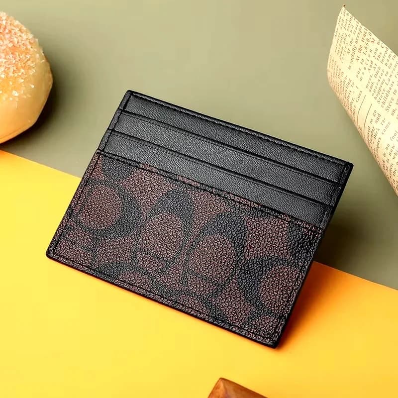 1Pcs PU Leather Card Holder Luxury Design Wallets Slim Compact Multiple Slots Organizer For Bank Cards Cash Women's Wallet Bag