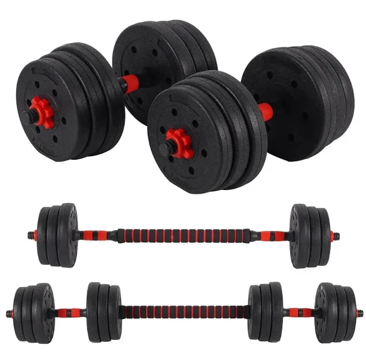 10-50 kg fitness cement adjustable handlebar set with Kettlebell barbell for strength training, weight lifting rack and handlebar rack