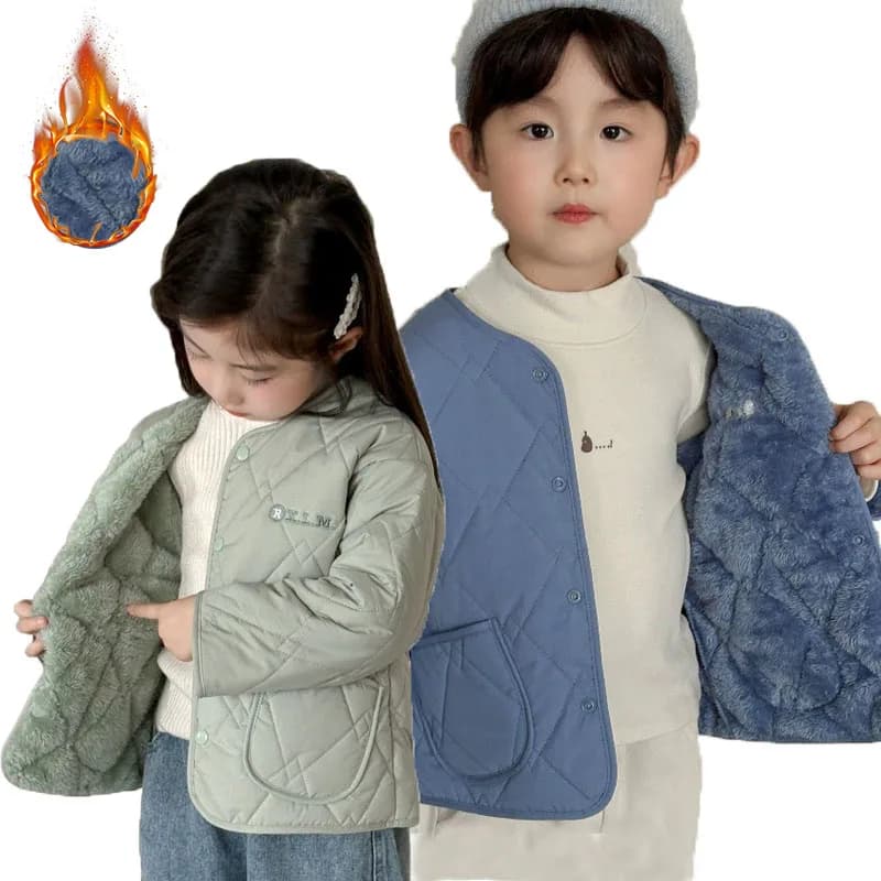 Winter Boys Girls Fleece Coat Children Addens Down Autumn Warm Coat Kids Casual Parka loose Cotton Clothes for kids