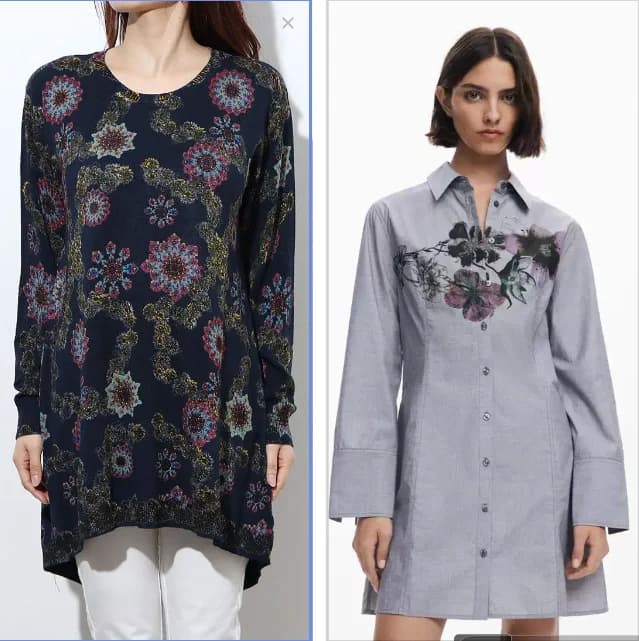 A new Spanish printed, fashionable and slimming women's top for export