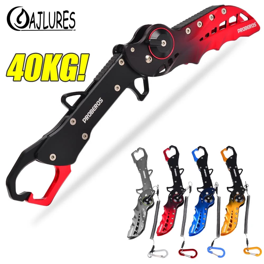 Pinza da pesca pieghevole Grip Fish Weight 40kg Aviation aluminium Fish Controller pinza da pesca Fish Lip Grabber strumento di pesca