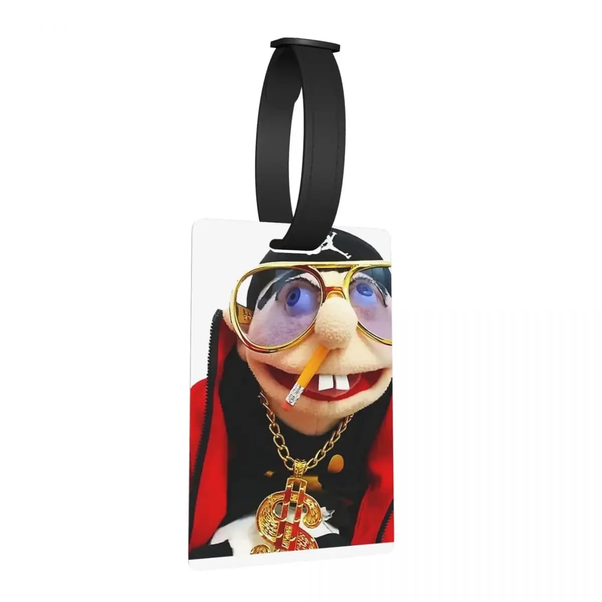 SML Rapper Jeffy Etichette per bagagli Accessori per valigie Viaggi Carino Bagagli Etichetta d'imbarco Porta etichette ID Nome Indirizzo