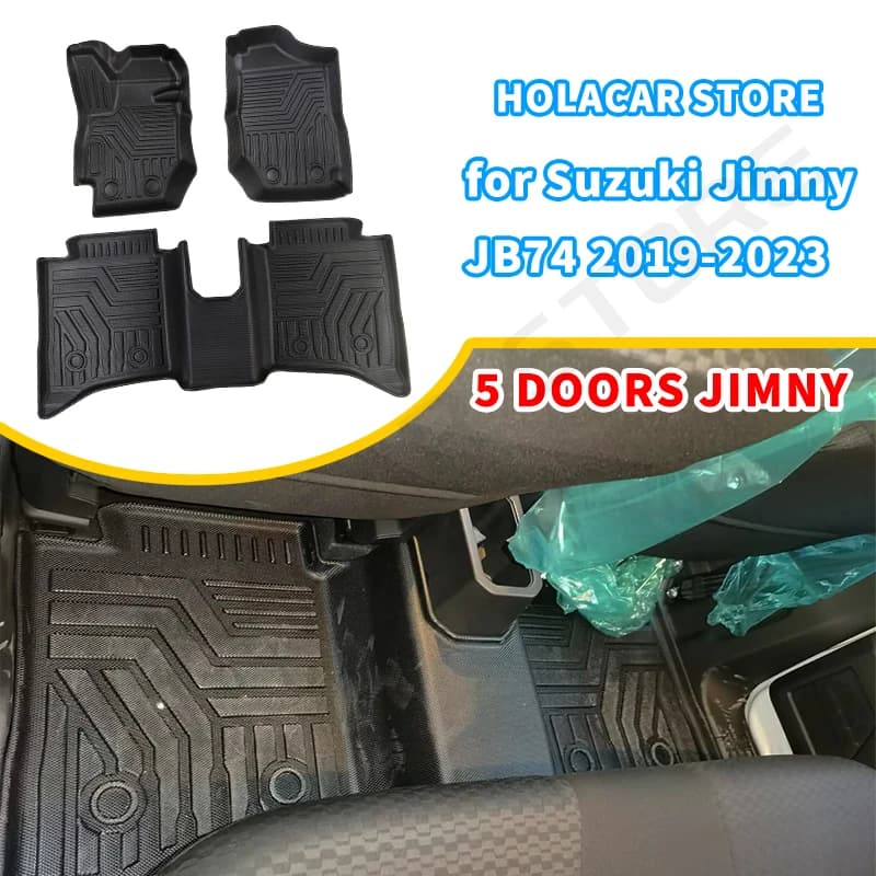 5 Doors Jimny Car Mats Set Complete Car Mats for Suzuki 2023+ Jimny JC74 2023 2024 2025 LHD RHD Manual Automatic Gearbox