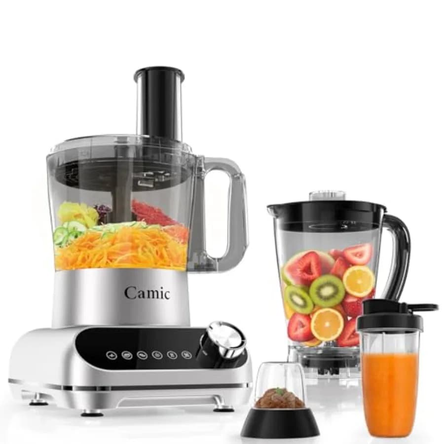 Blender and Cooking Robot Combo 6 Functions for Frullati, Tritare, Affettare, Sminuzzare, Grinding, Kneading, 72 oz carafe, 64 oz blender