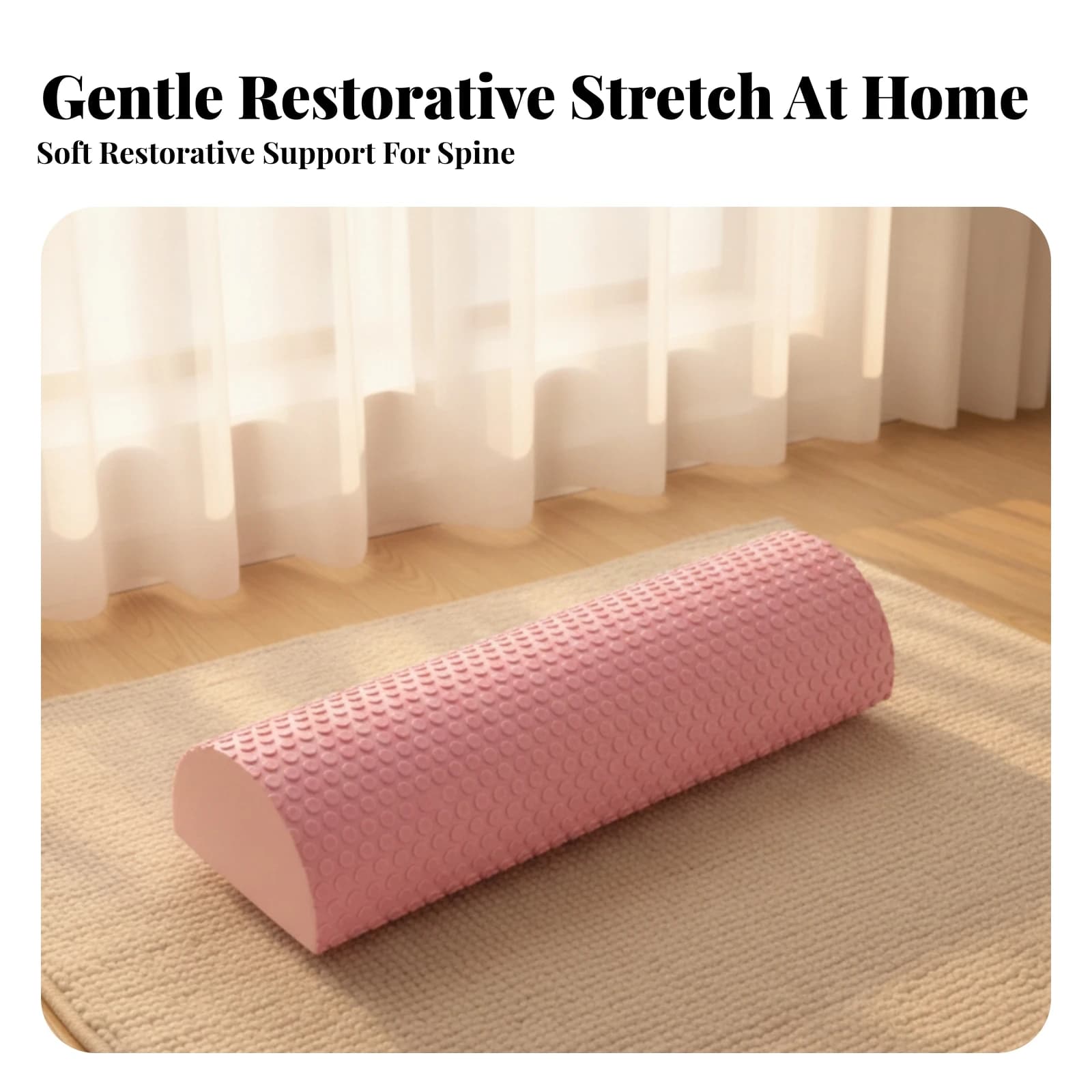 Half-Round Foam Roller Stable EVA Foam Roller with Flat Base Fitness Equipment Textured Mobility for Yogis, Physical Recovery