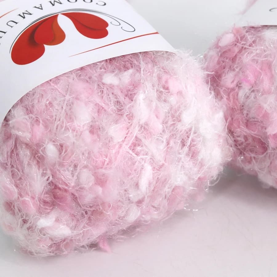 50G Miscela morbida Filato di lana di fagioli fantasia Filato misto multi-filo per uncinetto albicocca Gancio fai da te Ago per maglieria Filato di velluto