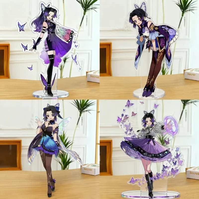 Statuetta in Acrilico di Kochou Shinobu, Demon Slayer: Kimetsu No Yaiba, Accessorio Anime, Ornamento da Scrivania per Camera dei Bambini