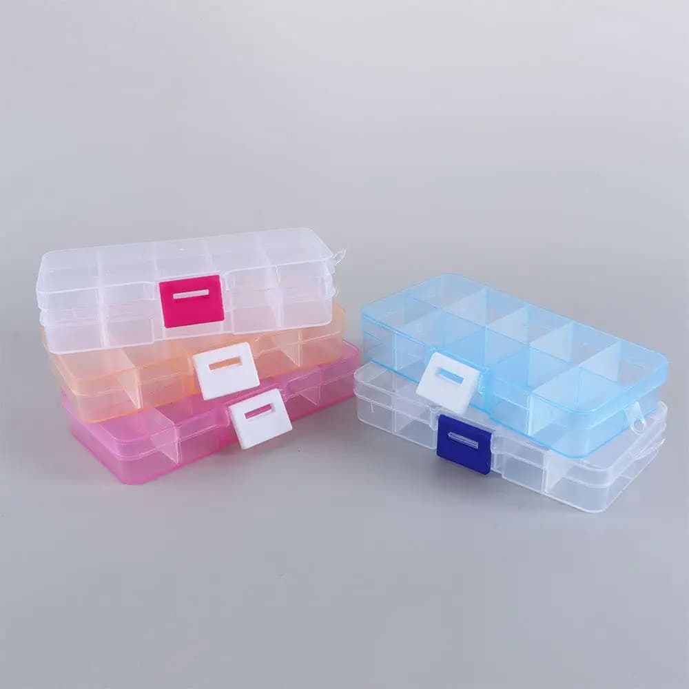 Fishing equipment connector for baits square plastic case transparent storage box storage box fishing equipment box 10 compartments