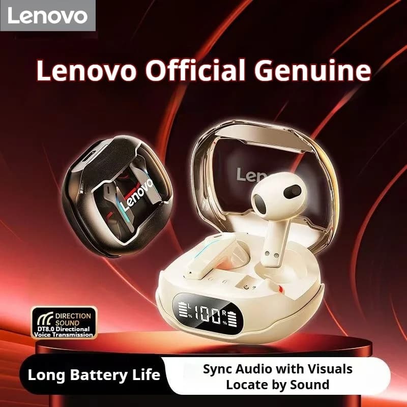 Lenovo Gaming Wireless Headset with HD Call Ultra-Low Latency ANC RGB Light Ergonomic Design Long Battery Life Earbuds Earphones