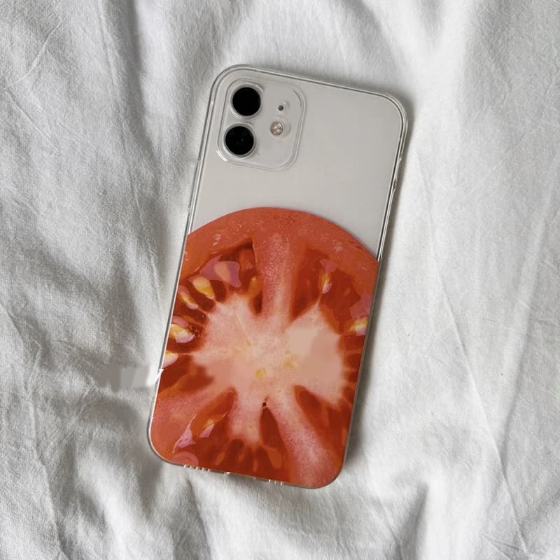 Pomodoro ins Creative cute phone case for iPhone 17 16 15 14 13 12 11 Pro XR X Max 7 8 Plus MINI Y2K Transparent back cover