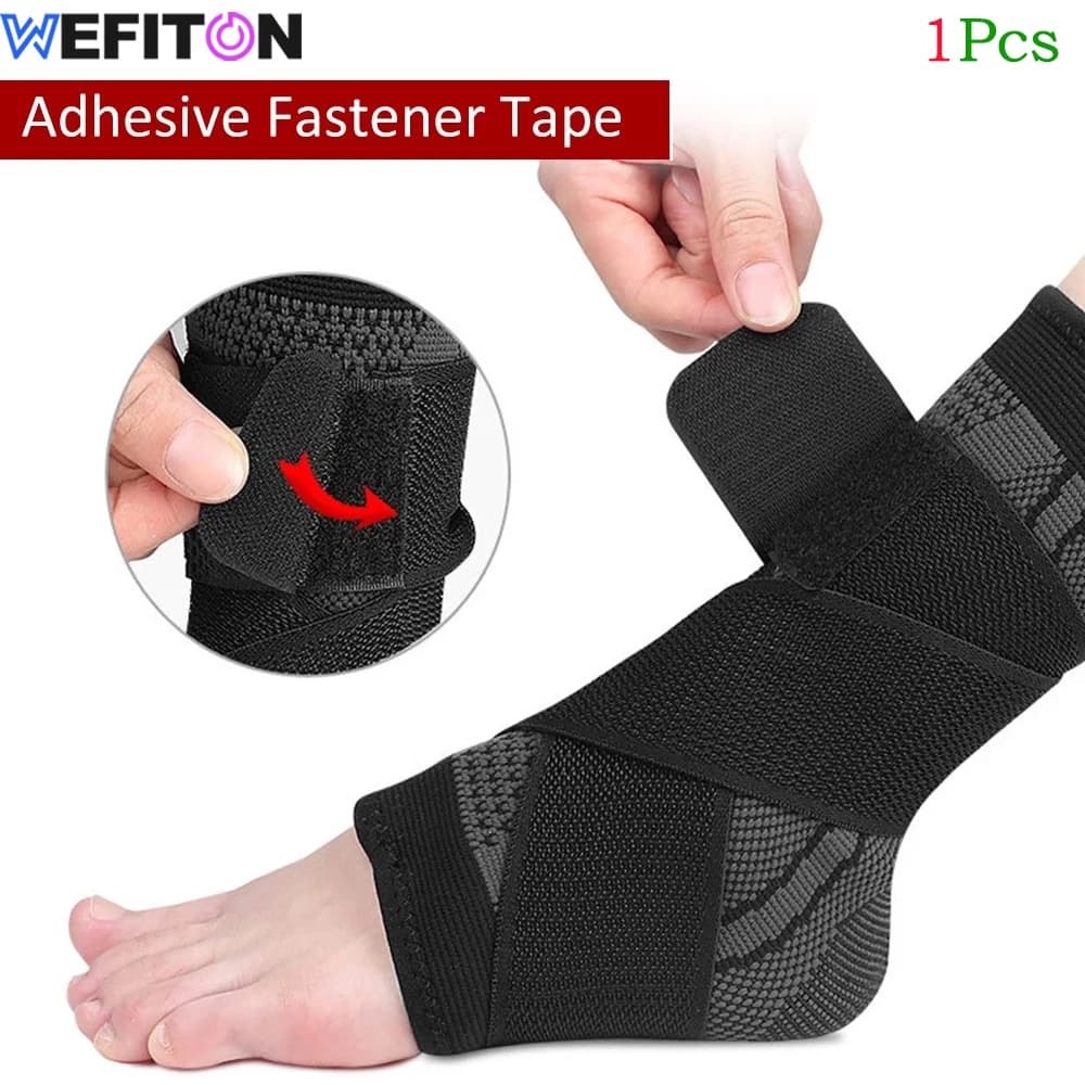 1Pcs Ankle Brace Compression Sleeve with Adjustable Straps,Arch Support & Foot Stabilizer,Elastic Wrap for Arch Sprain Women Men