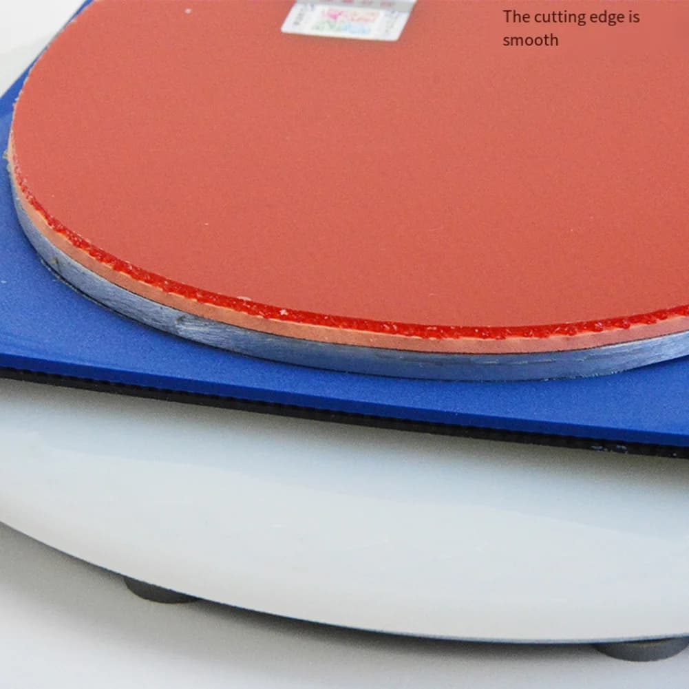 Superior-Table Tennis Racket Cutting Platform For Racket Aluminum Alloy Rubber Table Tennis Cutting Board Rotatable DIY Tool