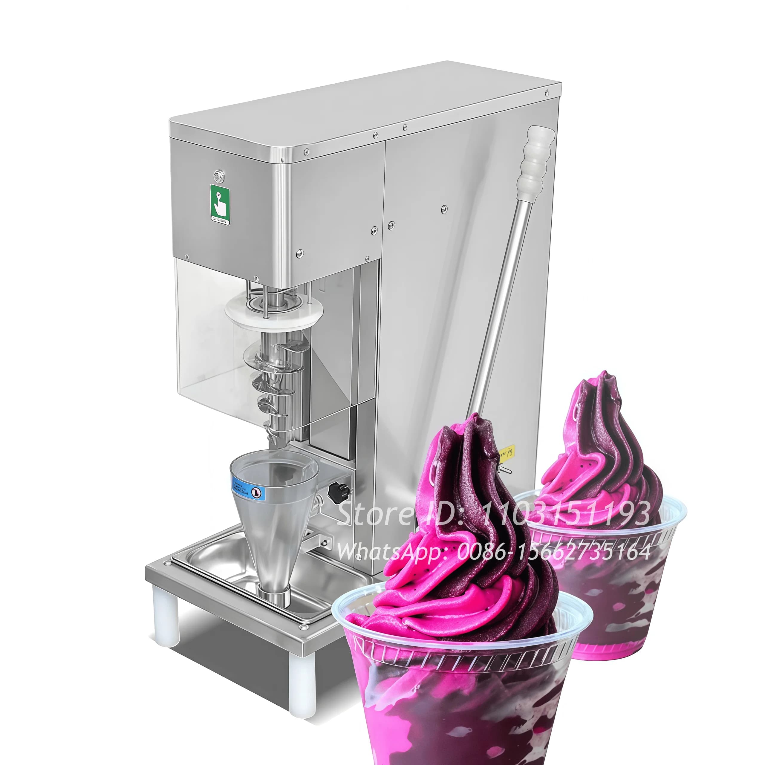 Macchina per Gelato e Frullati con Yogurt Congelato, Frullatore per Frutta Fresca, Mixer a Spirale per Gelato