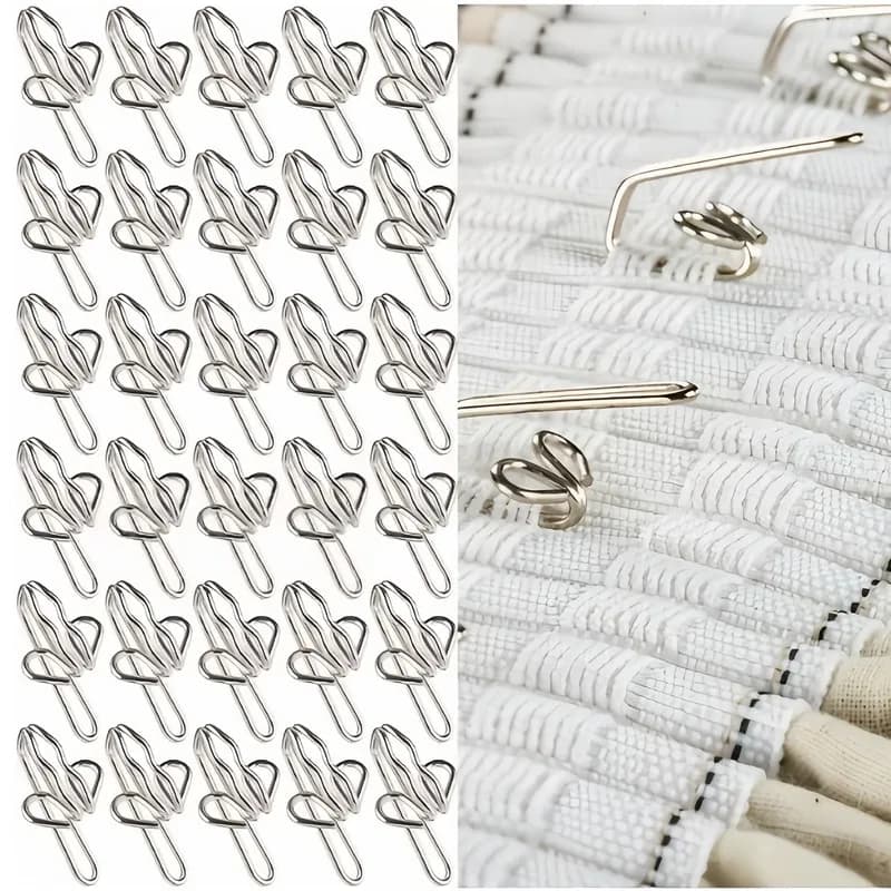 Pack of 23 Butterfly Curtain Hooks, Easy Installation, Sturdy and Decorative, for Curtains, Drapes and Shower Curtains