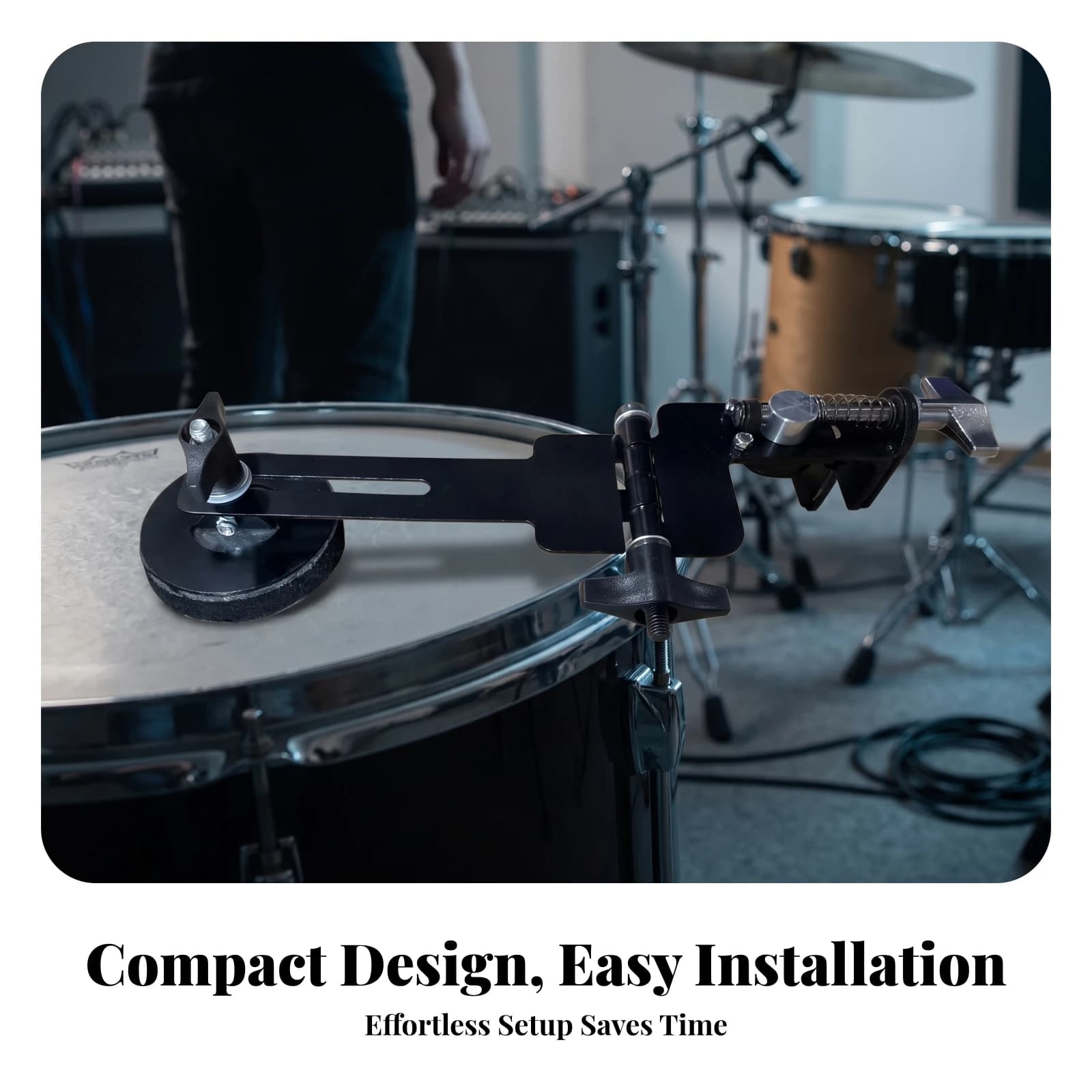Quiet Practice Sturdy Slotted Arm Music Accessory Bass Drum Mute Padded Bass Drum Mute