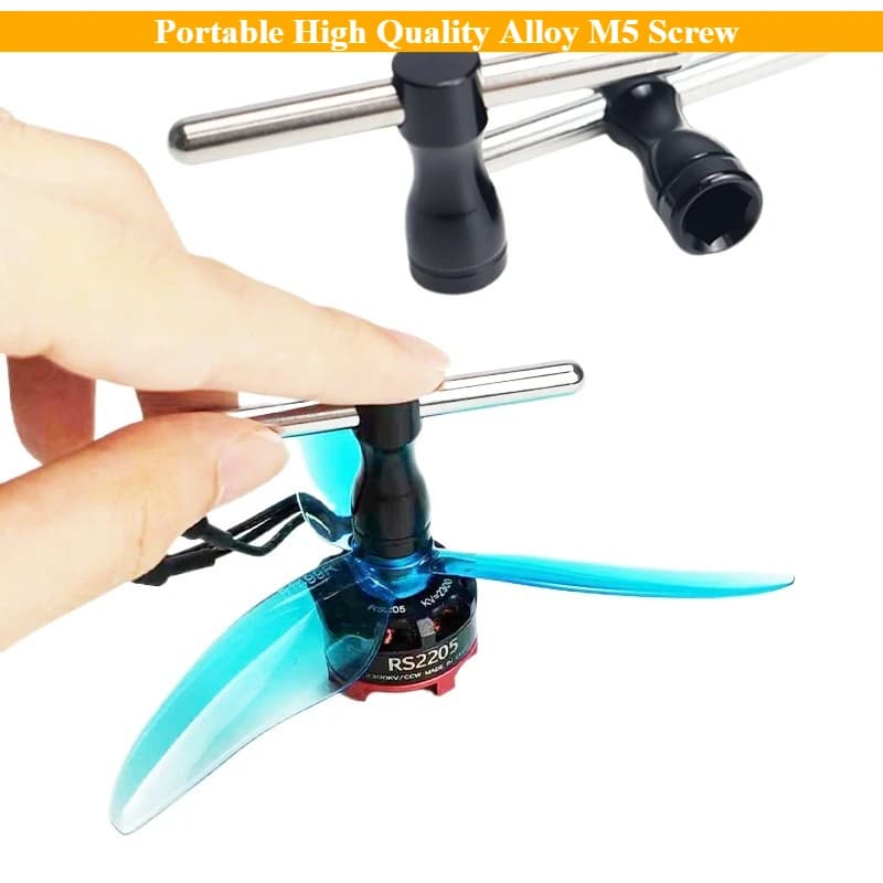 Portatile di Alta Qualità In Lega M5 Vite Chiave Elica Strumento A Sgancio Rapido T-Socket per RC Drone FPV Motore Brushless 2205/2207