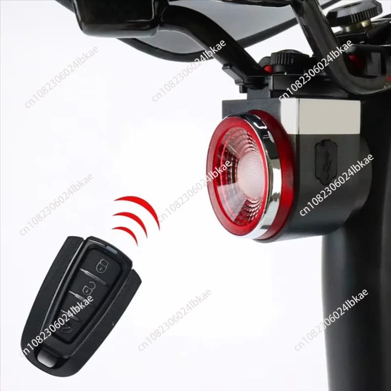 A89E-A8 Pro Lampada posteriore per bicicletta: controllo wireless, luci dei freni, chiamata remota, allarme antifurto, cercatore bici e campanello clacson