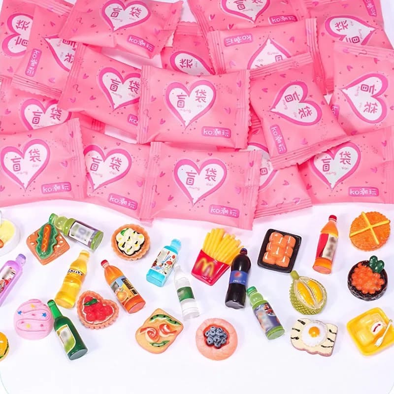 Borsa in stile casuale Simpatico mini modello in miniatura Giocattoli Giocattolo alimentare Scatola cieca Asilo nido Giocattolo educativo Mini sorprese Modello Ornamenti Regalo