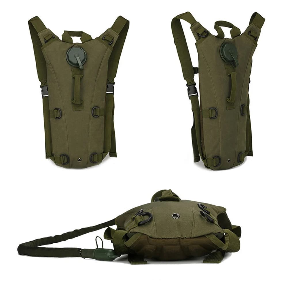 Tactical backpack for hydration, Waterproof in Nylon with 3 Liters Water Bag for Hiking, Cycling and Climbing