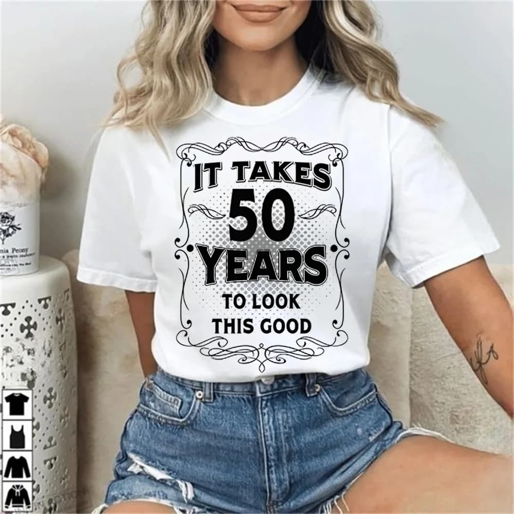 50th Birthday top tees girl Pop Culture Gothic women korean clothes streetwear t-shirt Comfortable Vintage Classic anime