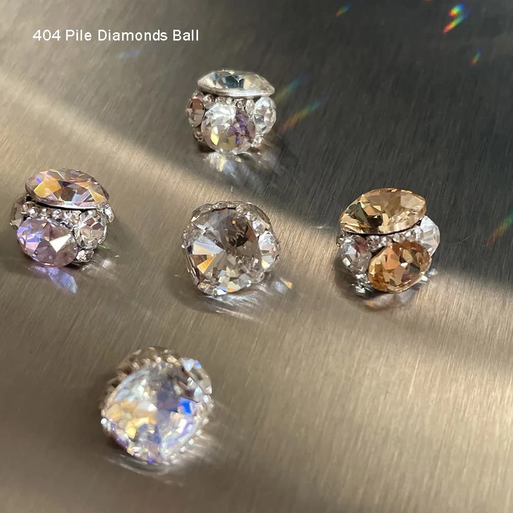 -Diamanti Ball- Celebuttante Affascinante Pila Gioielli Peluche Super Glistened Ovale Quadrato Pila Sfera di Cristallo Scintillante Nail Artgem 404