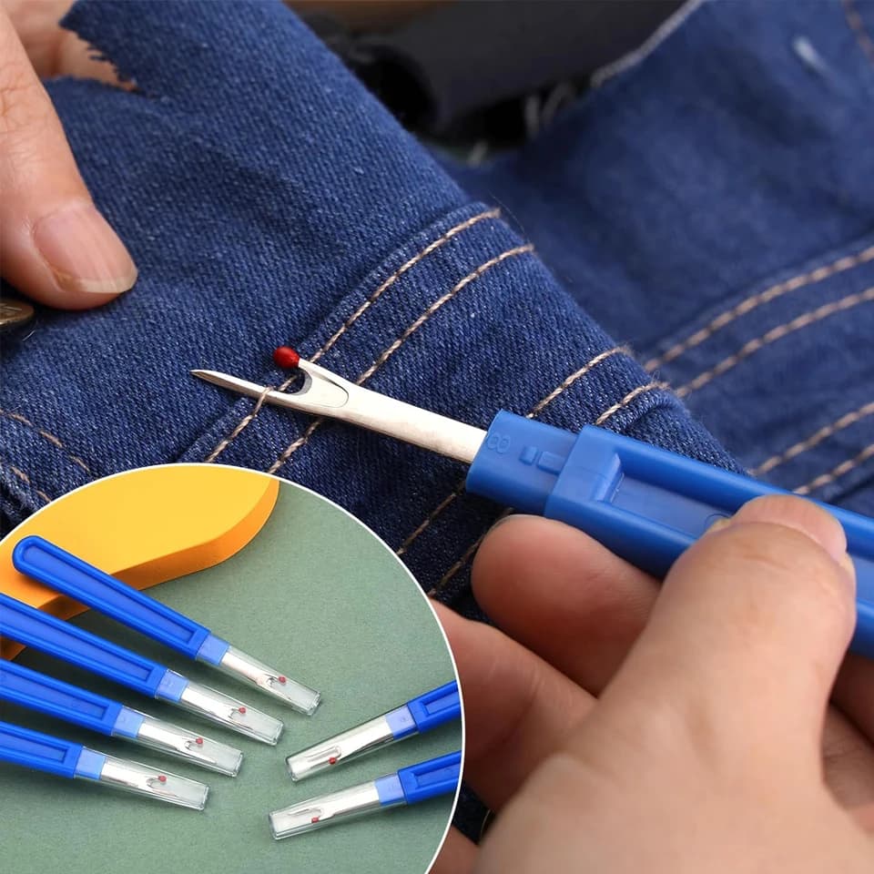 Zxiixz Set di 6 scarichi per cucitura con impugnatura ergonomica per cucitura, lavorazione e rimozione di bachi e cuciture da ricamo