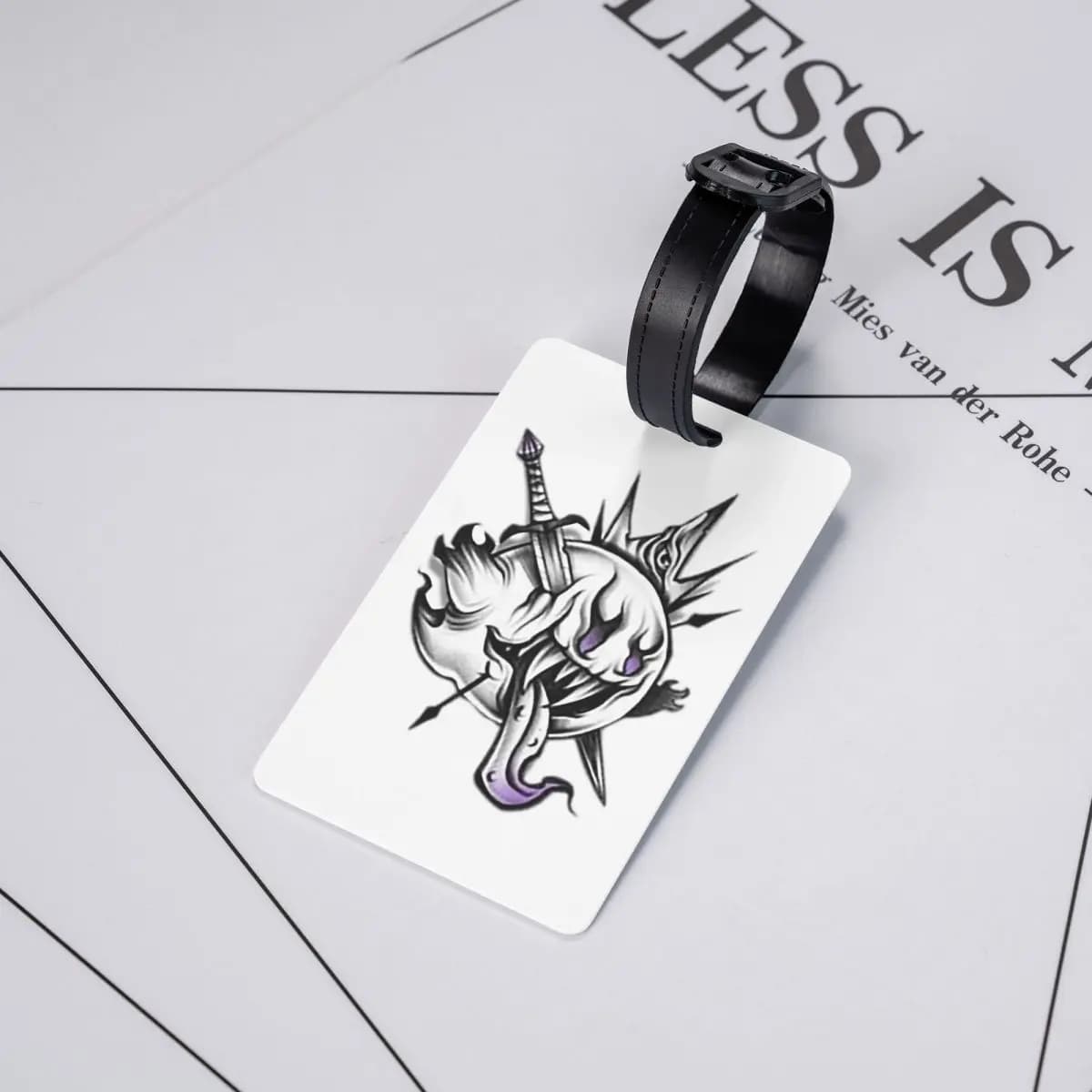 Etichette per Bagagli King Boo, Accessori per Valigie, Tag per Bagagli da Viaggio, Porta Etichetta con Nome e Indirizzo