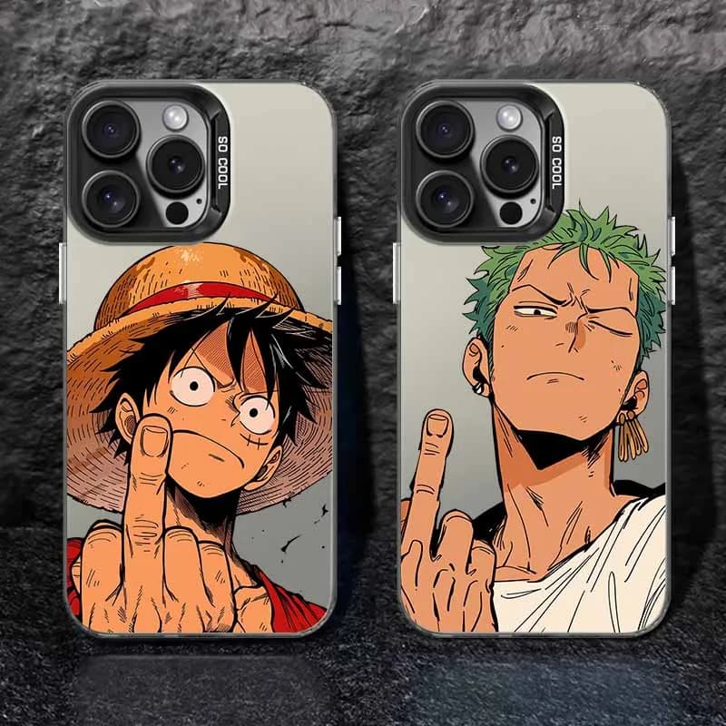 Cover Anime Luffy e Zoro per Apple iPhone 17 Air 16E 16 15 14 13 12 mini Pro Max Plus - Custodia Colorata