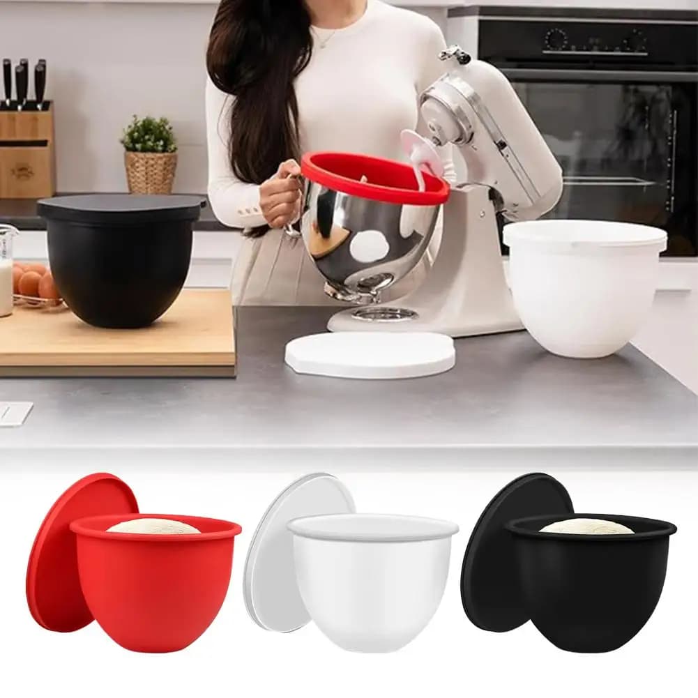 Ciotola in silicone con coperchi inclusi Accessorio miscelatore Fodere in silicone da 1 pezzo per accessori per mixer Kitchenaid Tilt-head da 5 Qt