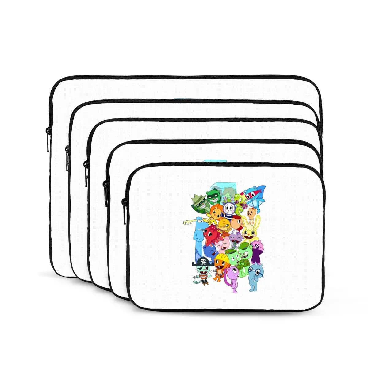 Happy Tree Friends Tutti i personaggi Borsa per laptop per notebook Custodia Custodia per notebook Borsa per tablet Custodia antiurto