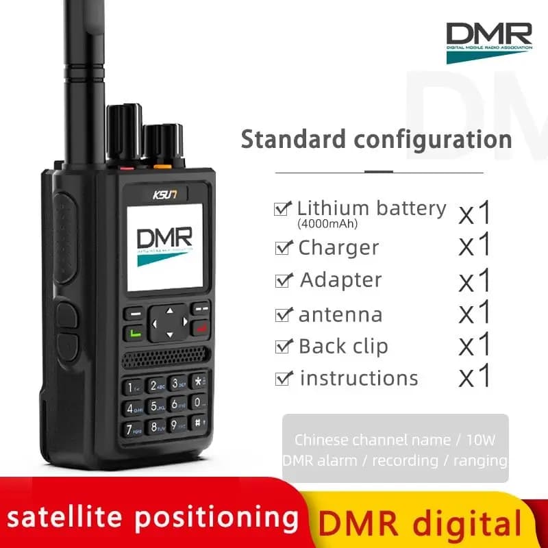 KSUT DM10 DMR Radio GPS Walkie Talkie Radio potente a lungo raggio per Hutting Radio bidirezionali digitali e analogiche da viaggio all'aperto