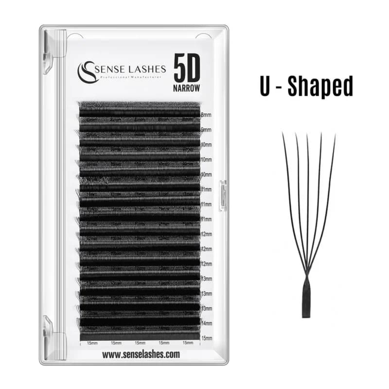 SENSE LASHES 3D 4D 5D Extension Eyelashes in the shape of U New style in the shape of U W Premade Eyelashes Fans Light Fake Eyelashes
