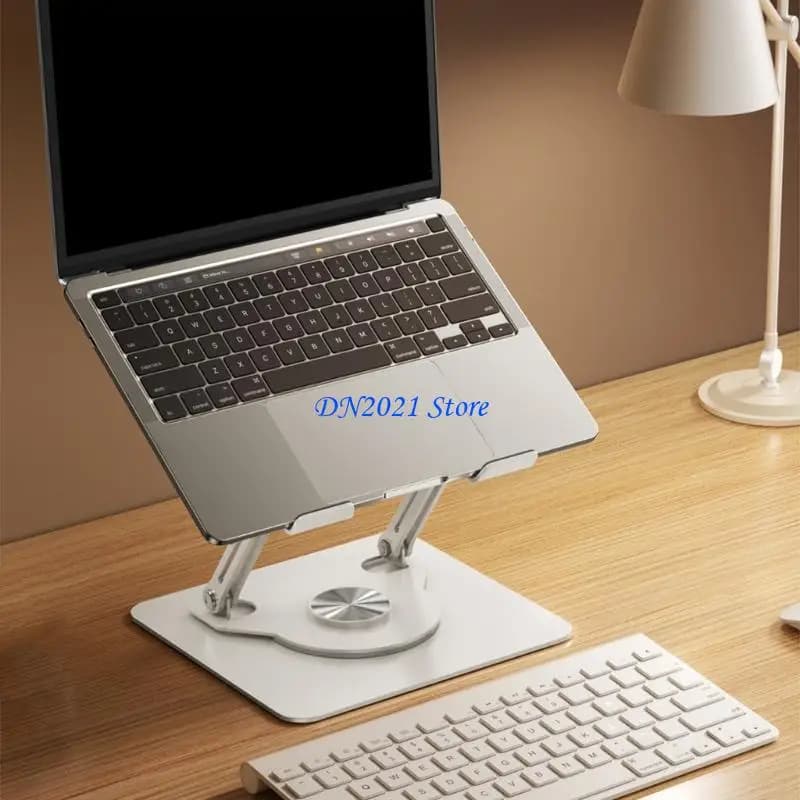 F3KE Portable Laptop and Tablet Holder with Full 360 Rotation Alloy Steel Frame Ergonomic Stand Adjustment