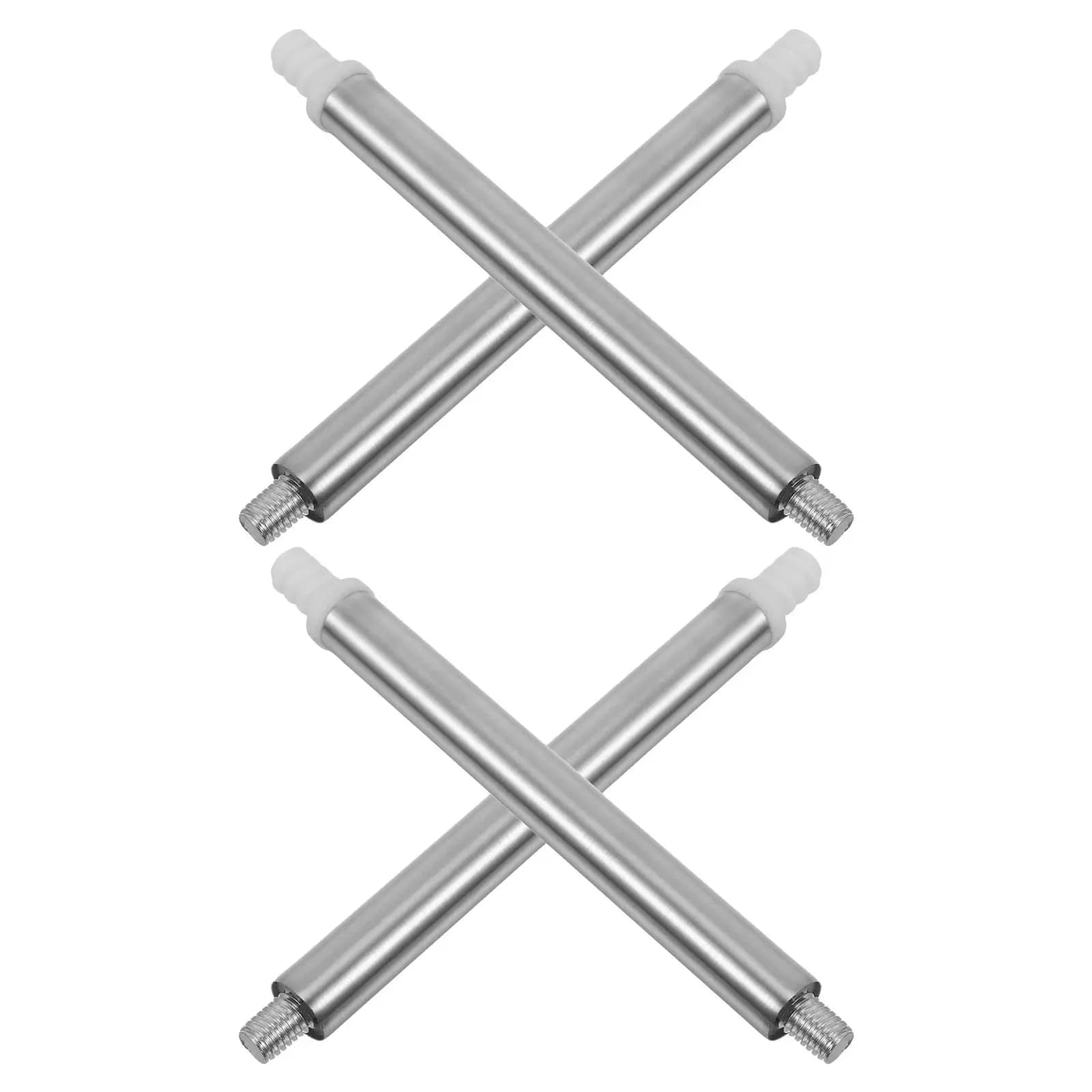 Set di 4 Aste di Ricambio per Spazzola WC in Acciaio Inox con Connettore Filettato, Accessori per Pulizia Bagno