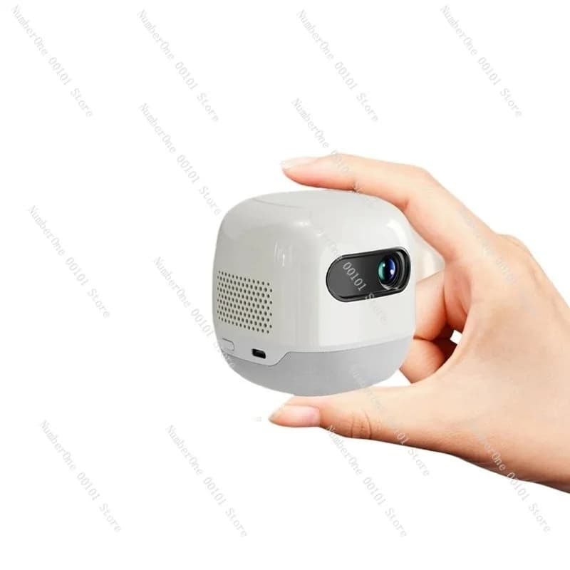 Mini proiettore domestico, ultra piccolo e portatile, per uso esterno ed interno, dormitorio, camera da letto, home theater, batteria integrata