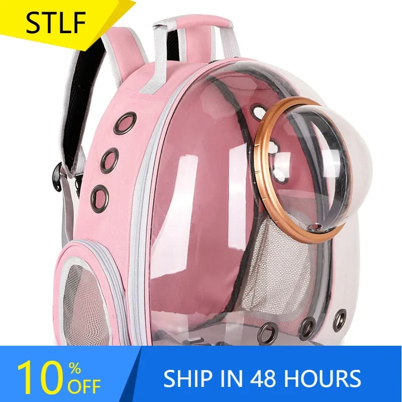 STLFTraveling Zaino per gatti Zaino per trasportini per animali Spazio CapsulessBubble Zaino trasparente