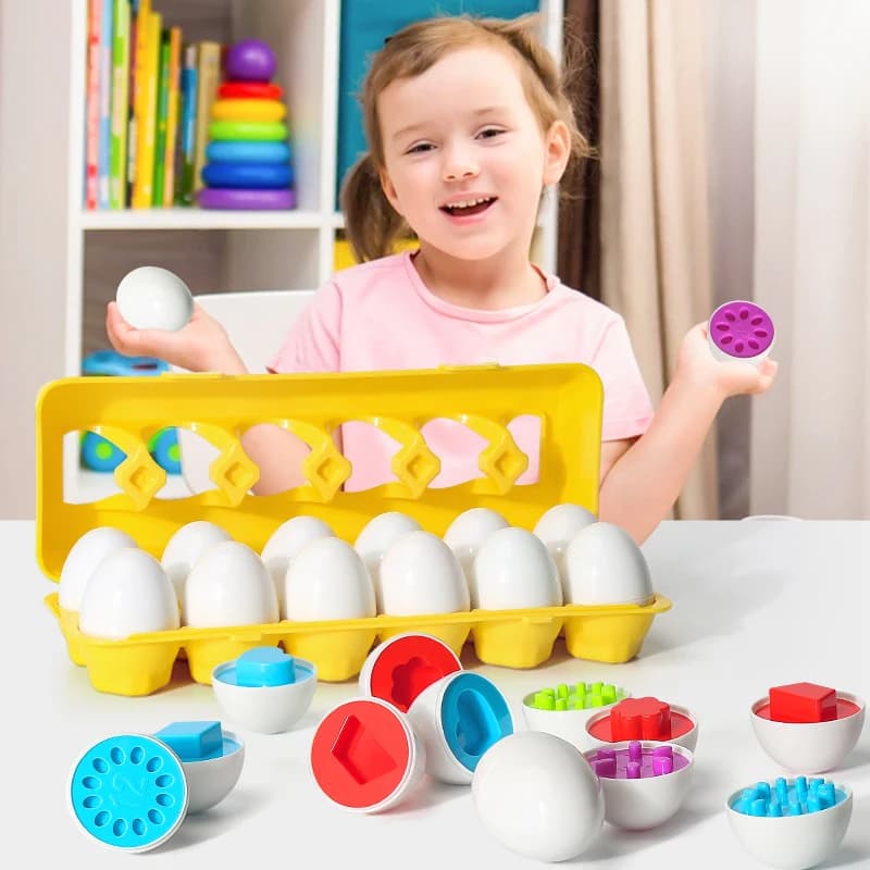 Uova Viti Puzzle 3D Montessori Apprendimento Educazione Matematica Giocattoli Bambini Forma Partita Gioco Intelligente Per Bambini Regali Educativi di Pasqua