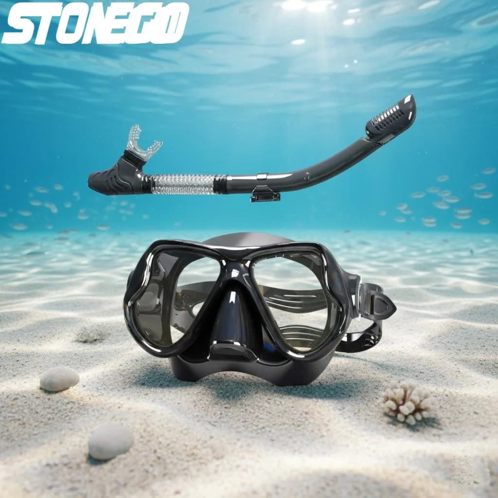 Professional Underwater Mask for Adults, Large Silicone Soft, Set for Snorkeling and Diving for Men and Women